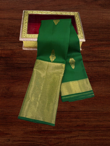 DEEP GREEEN PURE KANCHIPURAM SILK SAREE