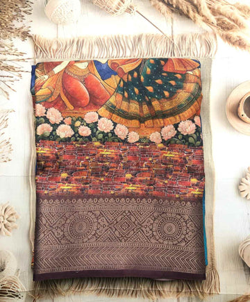 Luxurious Crape Silk Saree with Blouse Piece