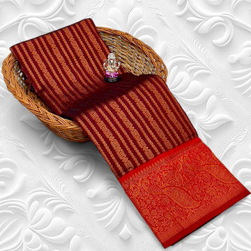 Red Wine Paithani Saree