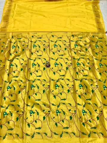Yellow Paithani Saree