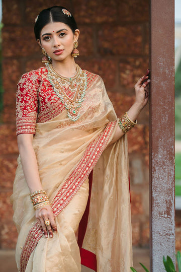 Premium Jimmy Choo Embroidered Saree with Sequin