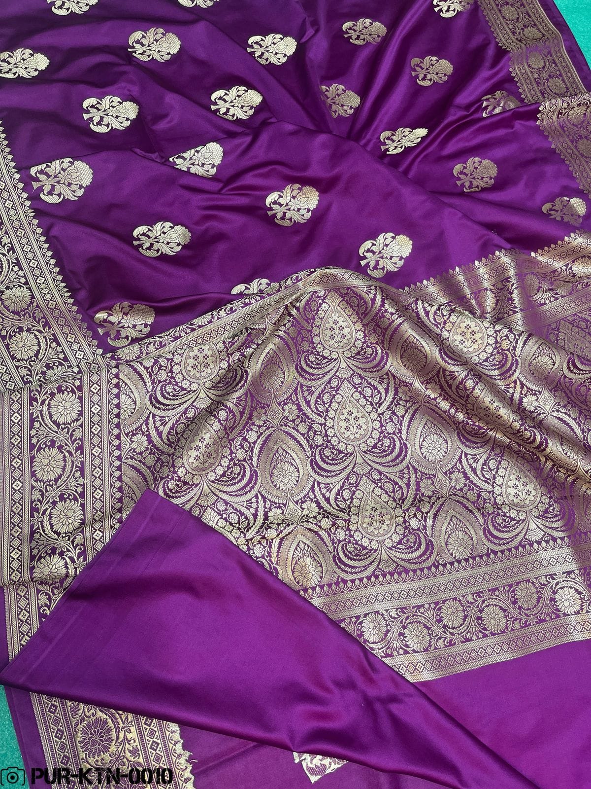 Purple Magenta Banarasi mashru silk saree