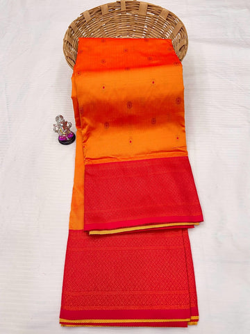 Papaya Orange Paithani Saree