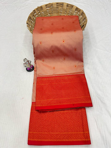 Pinkish with red   Paithani Saree