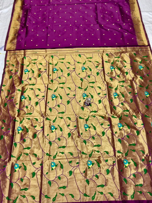 Purple Paithani Saree