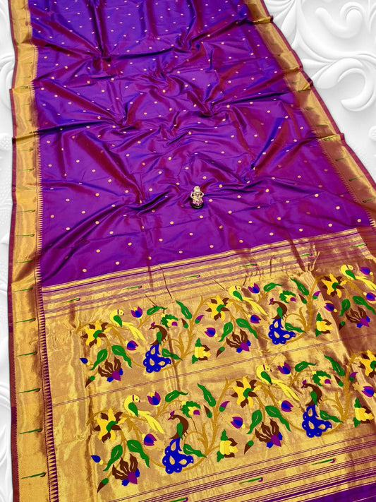 Purple Paithani Saree