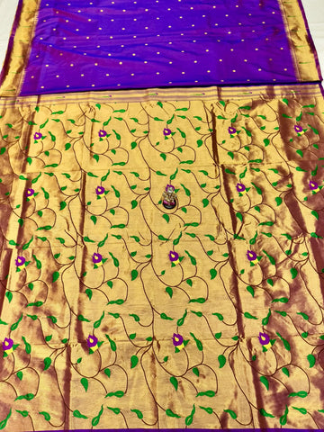 Purple Paithani Saree