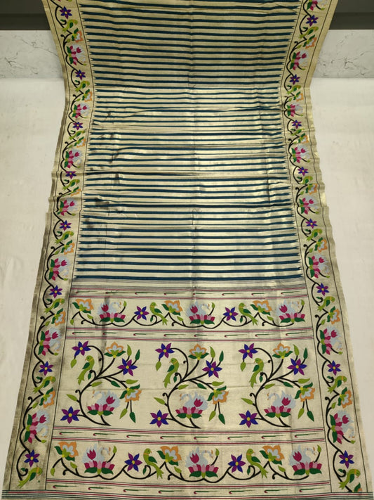 Vertical  Stripes Paithani saree