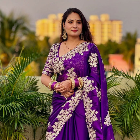 Designer soft ranngoli silk saree