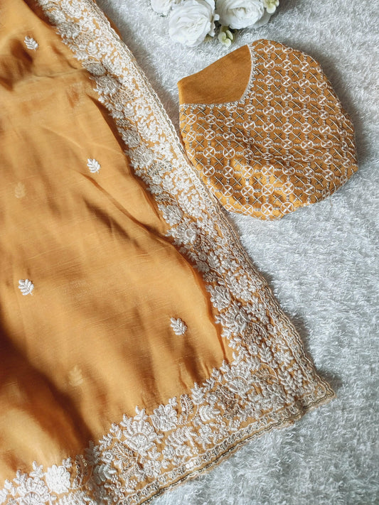 Premium Crunchy Fabric Saree Collection