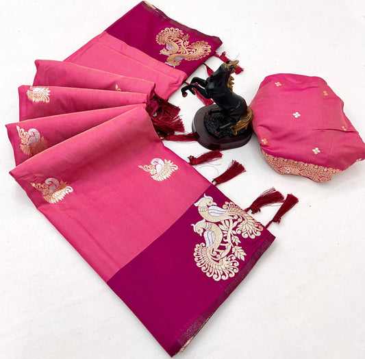 Pink Amrapali Paithani Silk Saree