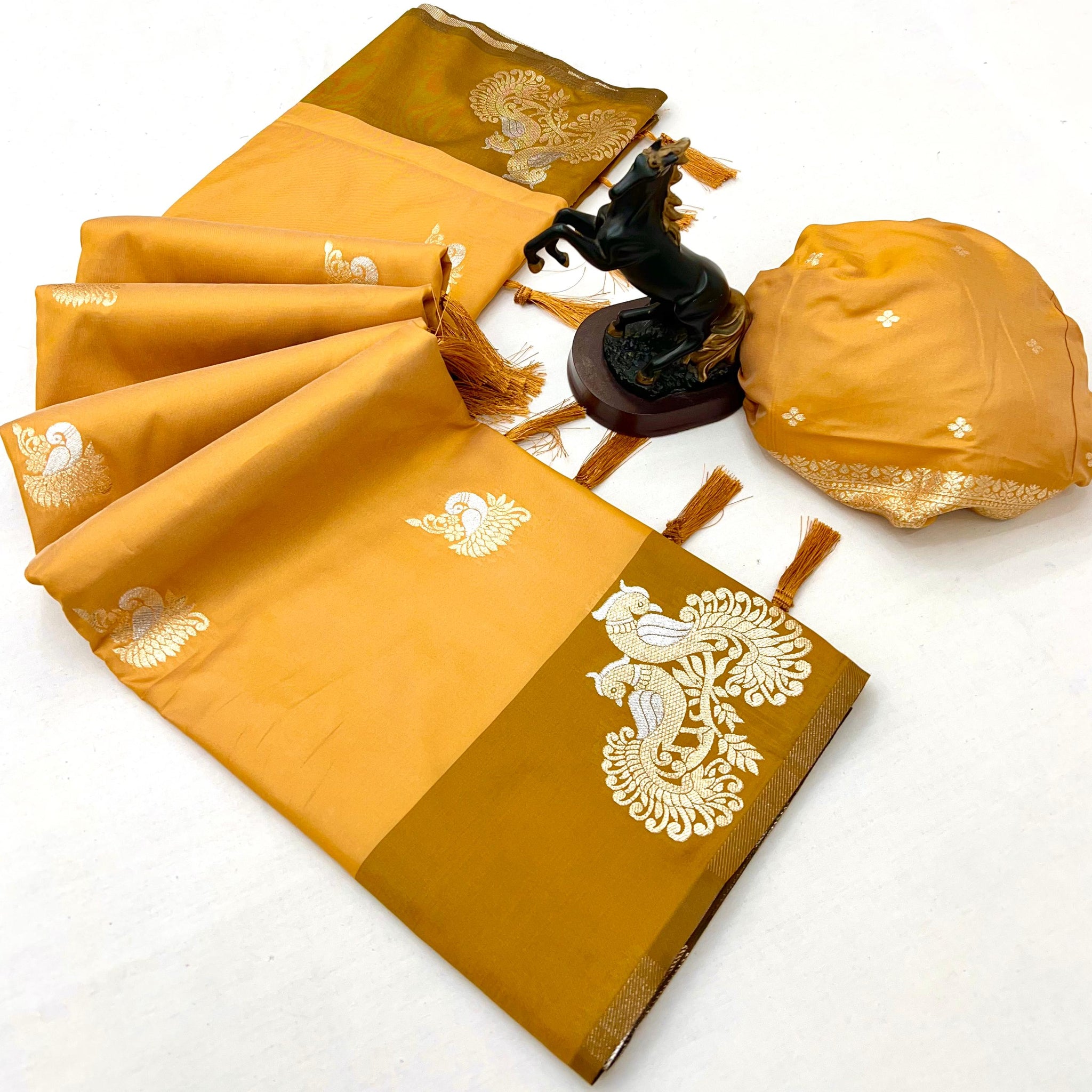 Yellow Amrapali Paithani Silk Saree