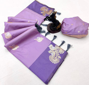 Lavender Amrapali Paithani Silk Saree