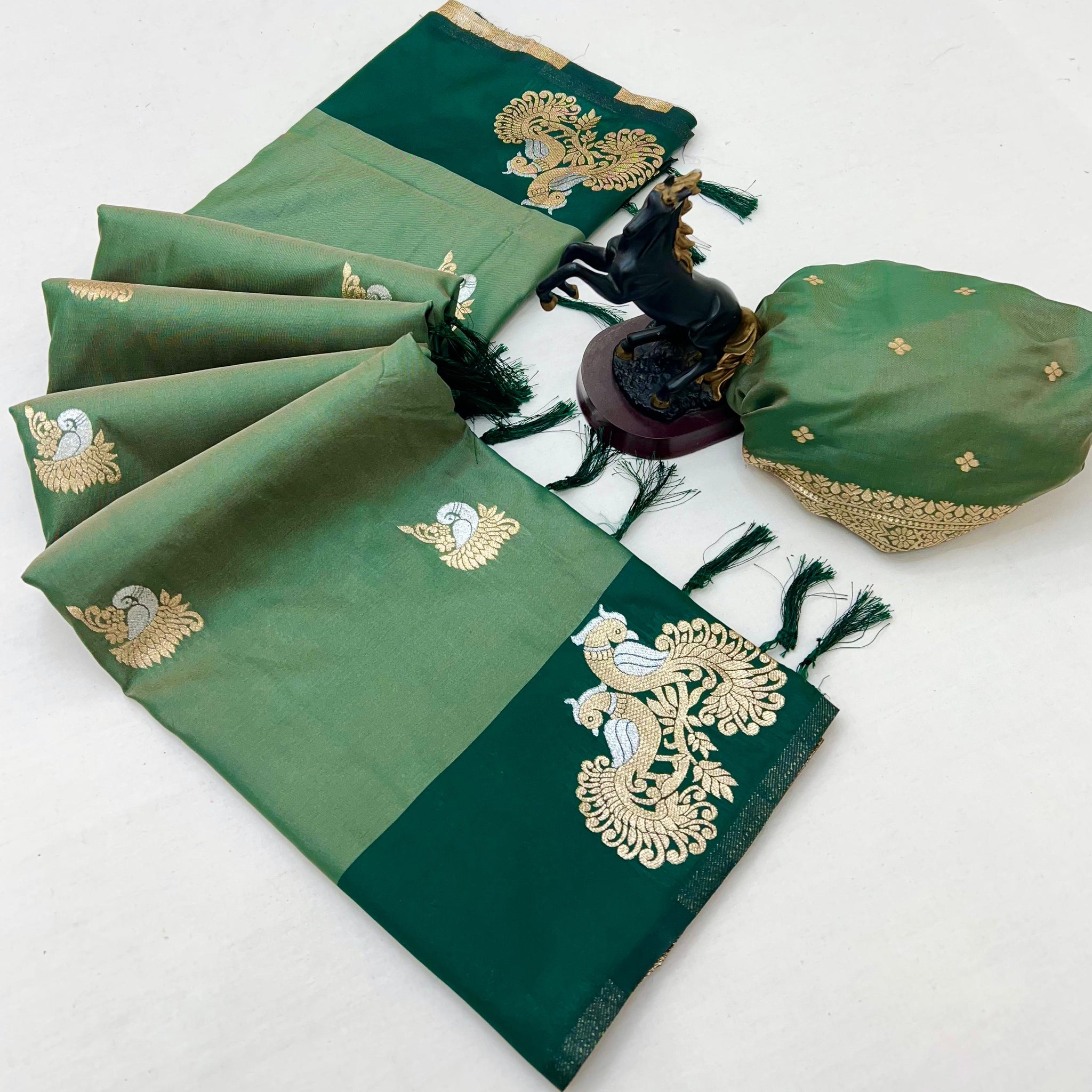 Green Amrapali Paithani Silk Saree