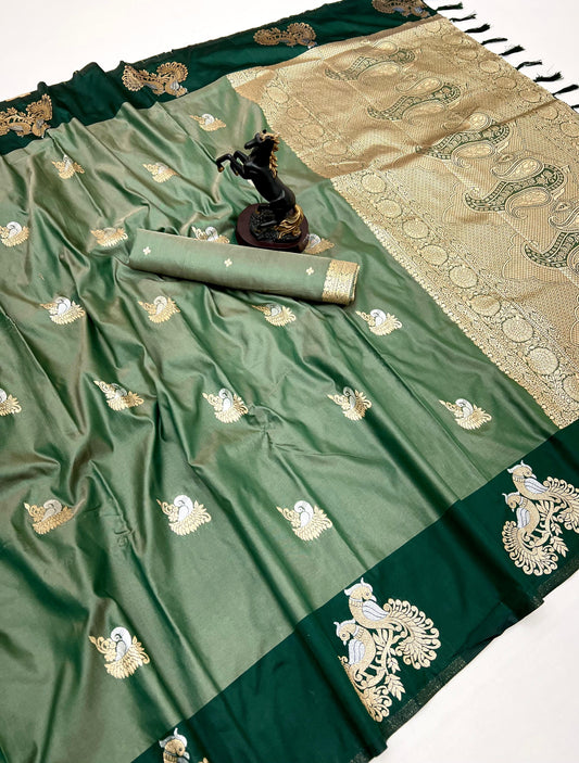 Green Amrapali Paithani Silk Saree