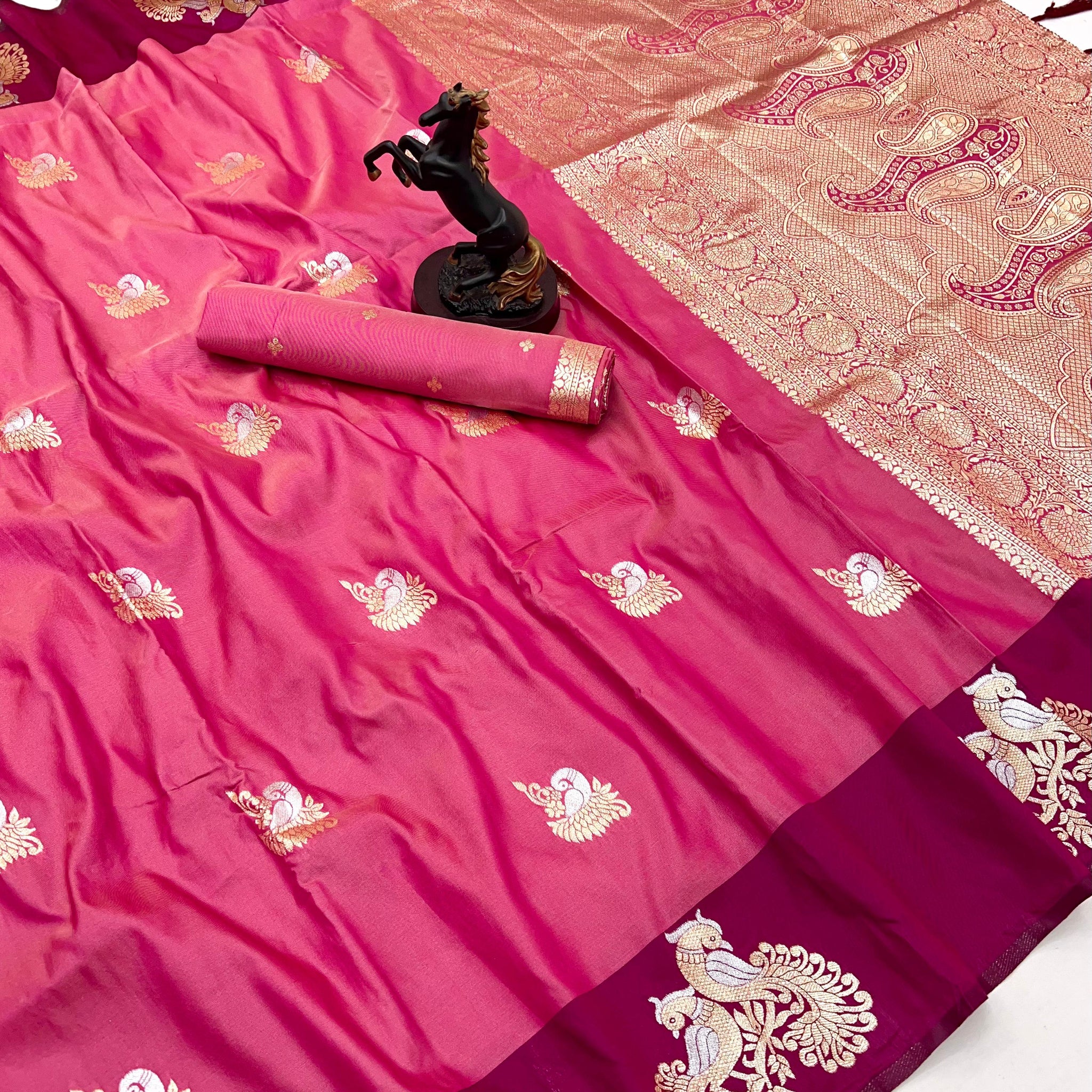 Pink Amrapali Paithani Silk Saree
