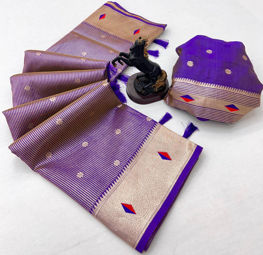 Deep Purple Tissue Paithani Vol-2 Collection