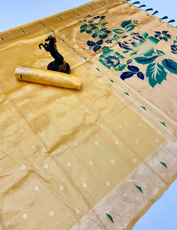 Yellow Tissue Paithani Vol-2 Collection