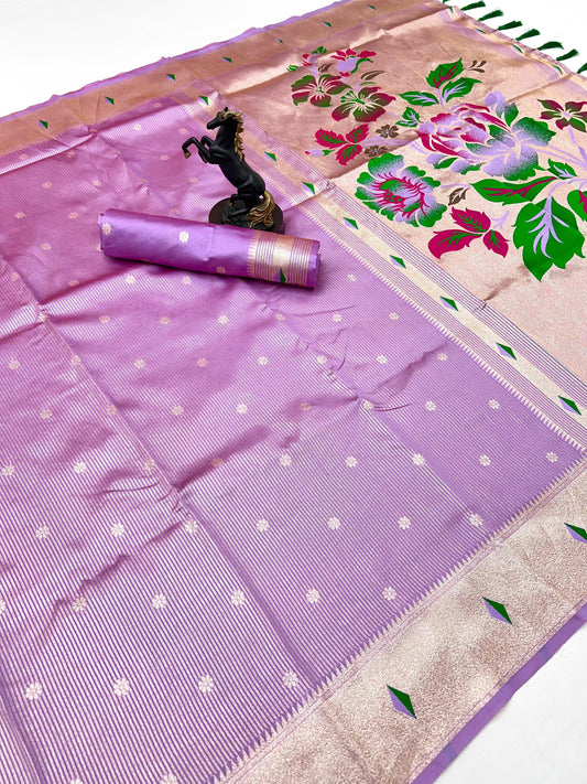 lavender Tissue Paithani Vol-2 Collection