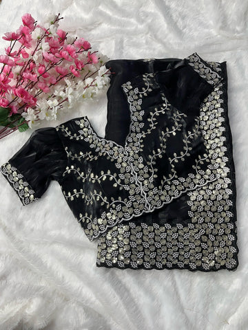 Black Designer Saree Collection