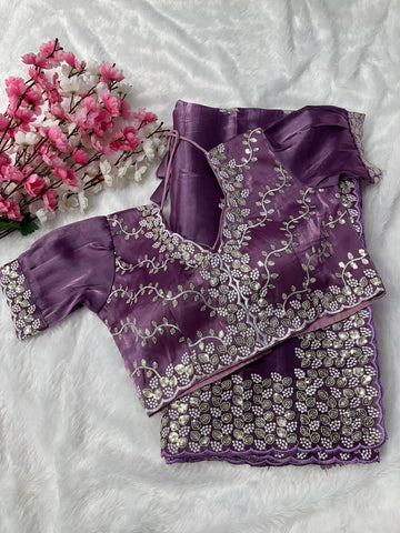 Grape Purple Designer Saree Collection