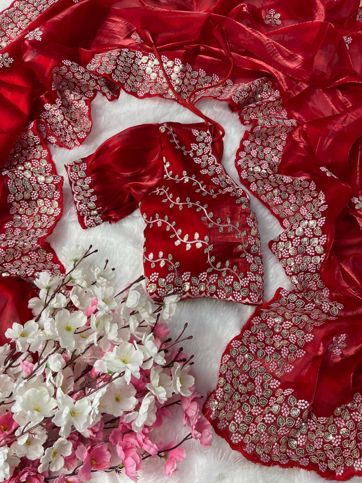 Red Designer Saree Collection