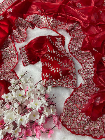 Red Designer Saree Collection